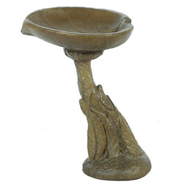 Blossom Birdbath Solid Rock Stone Works