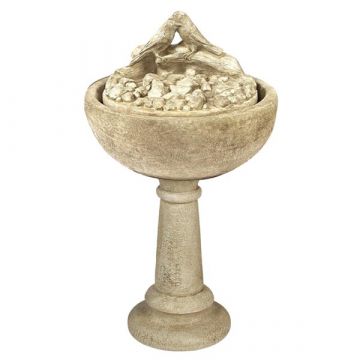 Bird Bowl Fountain on Pedestal