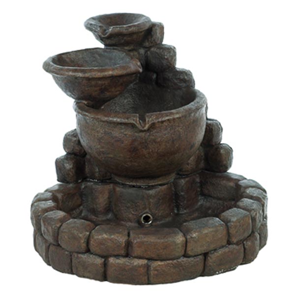 Cascading 3 Bowl Fountain | Solid Rock Stone Works