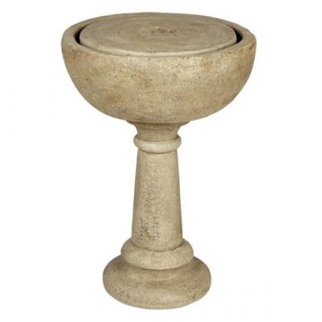 Small Infinity Bowl Fountain on Pedestal