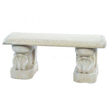 Straight Bench with Shell Legs